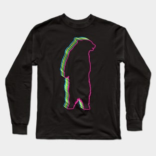 Bear 80s Neon Long Sleeve T-Shirt